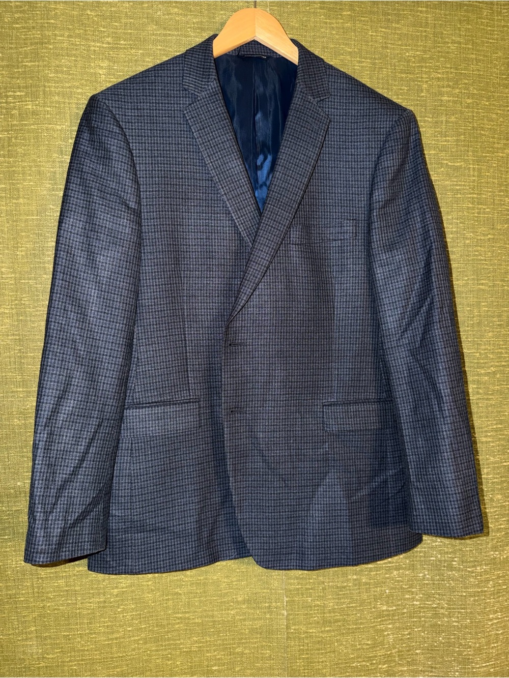 Ralph Lauren Charcoal Navy Micro-Check Sport Coat